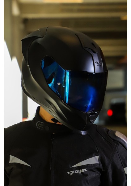 SX.100R Fullblack Mat Siyah Kask