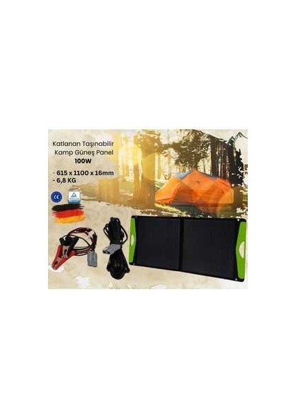 Taşınabilir 100W Güneş Paneli USB Li Çanta Kamp Için Katlanan Güç Istasyon