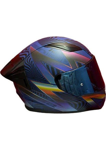 Rapıd 2 Race Optık Mat Mavi-Mor Kask++Spoiler-Set indirimleri