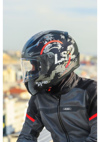 Rapıd 2 Cırcle Mat Siyah-Kırmızı Kask fırsatları