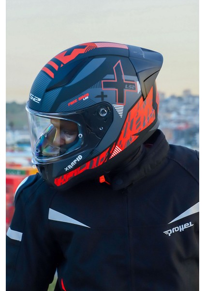 Rapıd 2 Xtreet Mat Siyah-Kırmızı Kask+Spoıler fırsatları