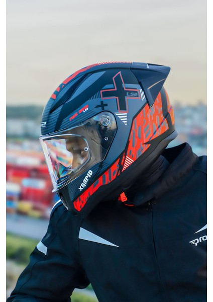 Rapıd 2 Xtreet Mat Siyah-Kırmızı Kask+Spoıler indirimleri