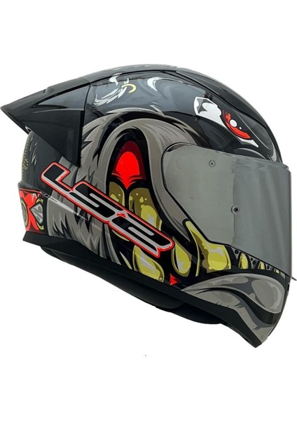 Rapıd 2 Spox Gri-Kırmızı Kask Gri Cam+Spoiler fırsatları