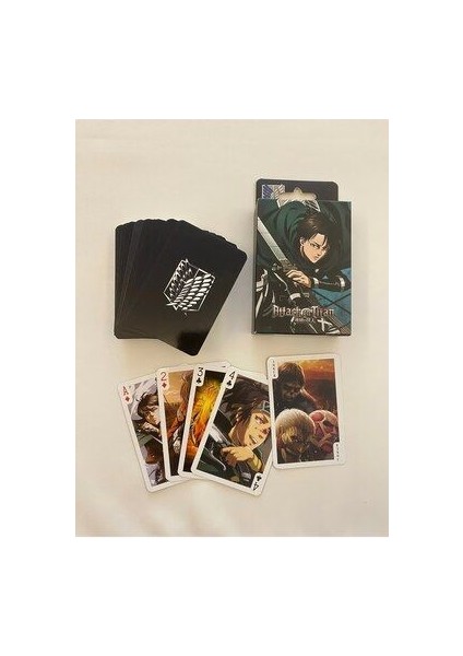 Anime Attack On Titan Iskambil Kağıdı Yüksek Baskı Kalitesinde Koleksiyon Ürünü 52 Deste