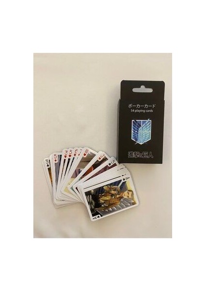 Anime Attack On Titan Iskambil Kağıdı Yüksek Baskı Kalitesinde Koleksiyon Ürünü 52 Deste modelleri