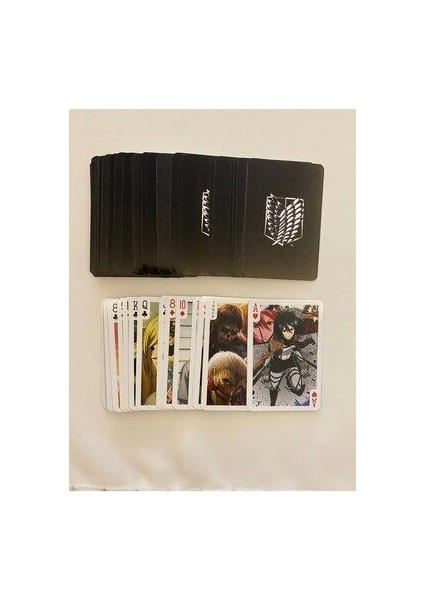 Anime Attack On Titan Iskambil Kağıdı Yüksek Baskı Kalitesinde Koleksiyon Ürünü 52 Deste fırsatları