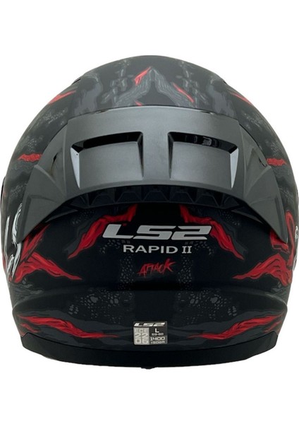 Rapıd 2 Kaıju Mat Siyah-Kırmızı-Beyaz Kask Şeffaf Kask Camı Hediyeli modelleri
