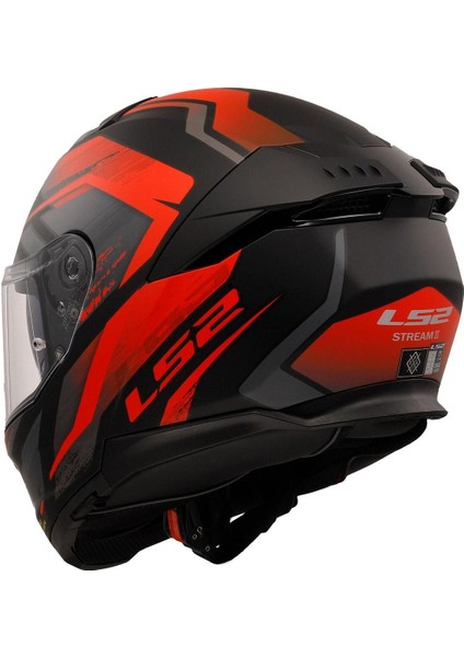 Stream 2 Fury Kapalı Motosiklet Kaskı Mat Siyah-Gri-Kırmızı fırsatları