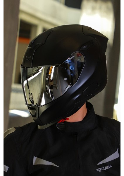 SX.100R Fullblack Mat Siyah Kask indirimleri