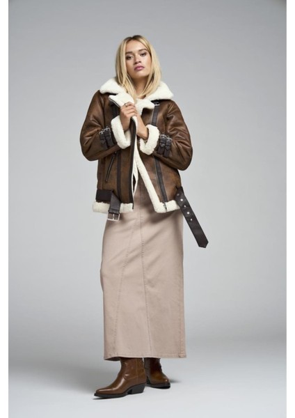 Onlolympıa Faux Bonded Bıker cc Otw Kahverengi 15322432