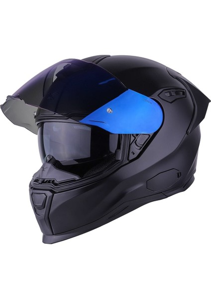 SX.100R Fullblack Mat Siyah Kask