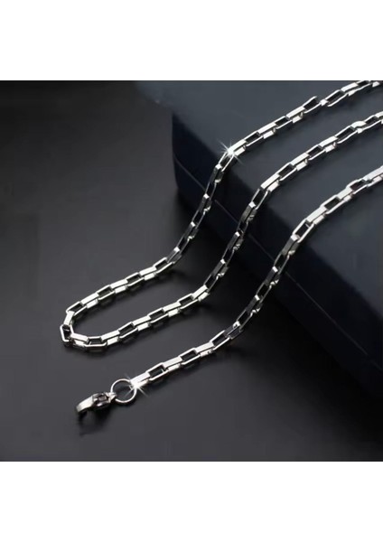 Dikdörtgen Çelik Gümüş Renk Ünisex Kolye fiyatları