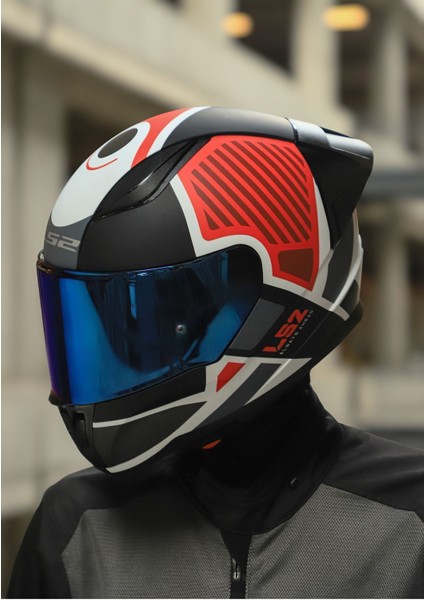 Rapıd 2 Race Grıd Mat Beyaz-Kırmızı Kask
