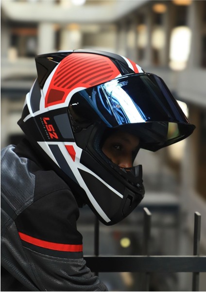 Rapıd 2 Race Grıd Mat Beyaz-Kırmızı Kask