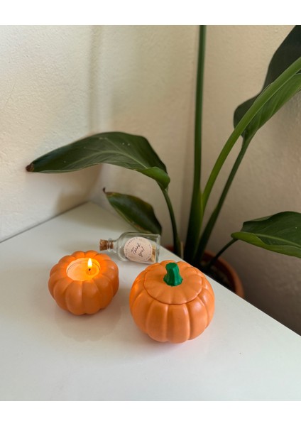 Yeyu Candles Pumpkin Box And Tealight Candle & Match Set