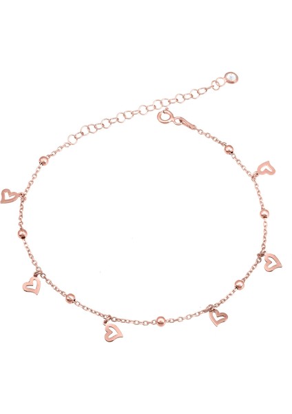 Kalp Figürlü Clasical Sallantılı Gümüş Kadın Ayak Halhal modelleri