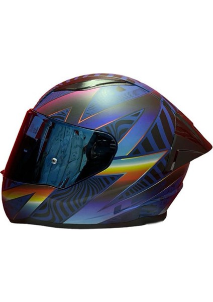 Rapıd 2 Race Optık Mat Mavi-Mor Kask++Spoiler-Set fiyatları