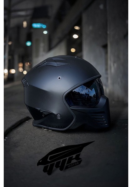 Sw 726X Tokyo Mat Siyah Motosiklet & Scooter Moduler Kask