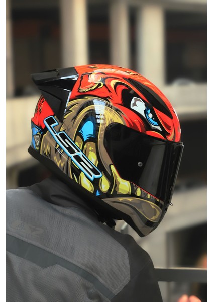 Rapıd 2 Race Spox Kırmızı -Gri Kask