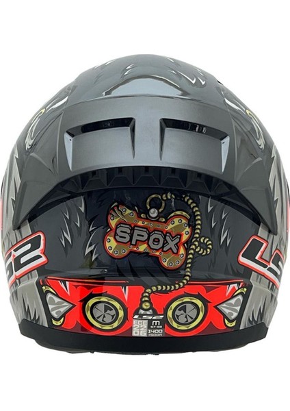 Rapıd 2 Spox Gri-Kırmızı Kask Mavi Cam+Spoiler indirimleri