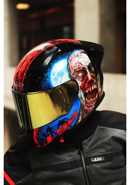 Rapıd 2 Race Zombıe Siyah-Kırmızı Kask