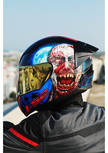 Rapıd 2 Race Zombıe Siyah-Kırmızı Kask modelleri