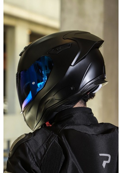 SX.100R Fullblack Mat Siyah Kask