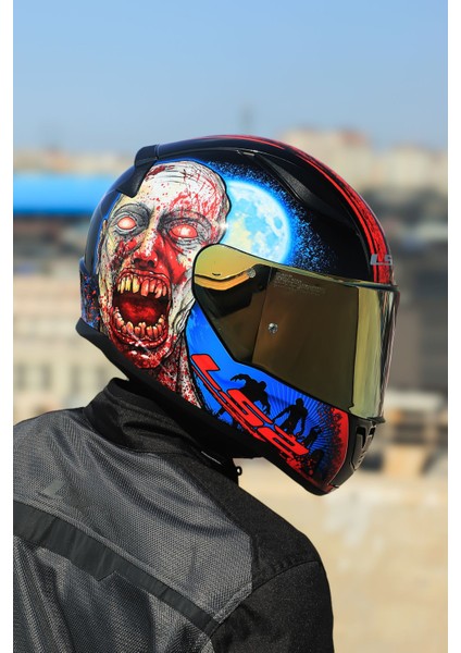 Rapıd 2 Zombıe Siyah-Kırmızı Kask