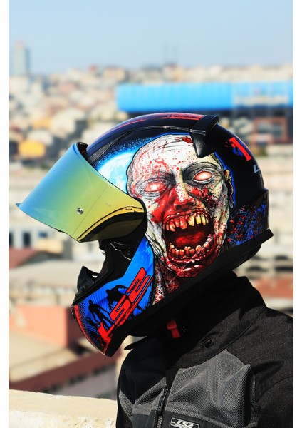 Rapıd 2 Zombıe Siyah-Kırmızı Kask indirimleri