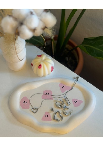 Ghost Candle/ Candle And Jewelry Plate / Tasarım Mum /hayalet Mum ve Takı Tabağı