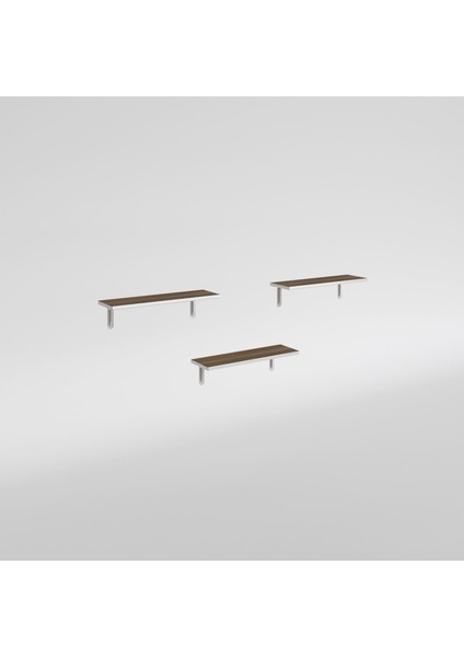 Kenzlife petek üstü raf dresuar golden boy crd 040*24 üçlü kitaplık duvar rafı 040 cm uzunluk