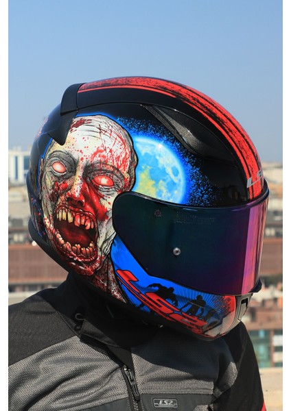 Rapıd 2 Zombıe Siyah-Kırmızı Kask