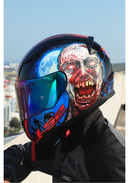 Rapıd 2 Zombıe Siyah-Kırmızı Kask indirimleri