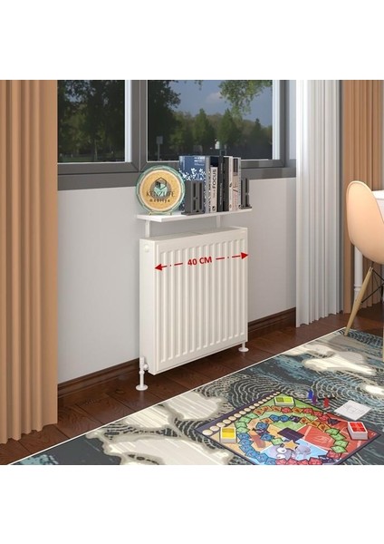 Kenzlife petek üstü raf dresuar golden boy byz 040*24 tekli kitaplık duvar rafı 040 cm uzunluk