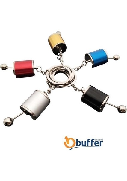 Buffer® Hareketli Araba Vites Anahtarlık Altı Hız Manuel Vites Dişli Shifter Topuzu Metal Anahtarlık