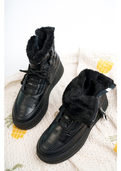 Violetta Su Geçirmez Kürklü Fermuarlı Kadın Kar Bott fırsatları