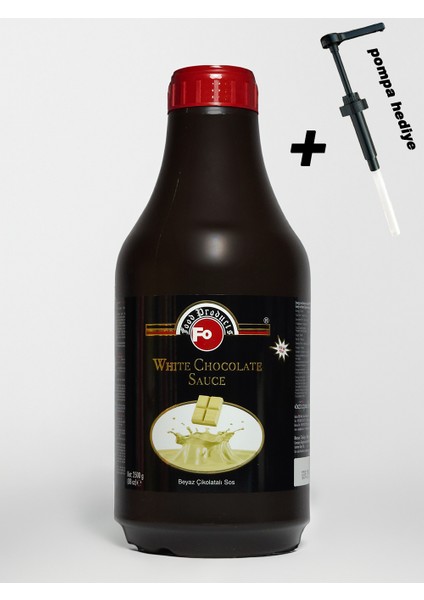 Beyaz Çikolatalı Profesyonel Barsos White Chocolate Sauce Kahve Kokteyl Bar Sos 2,5 kg