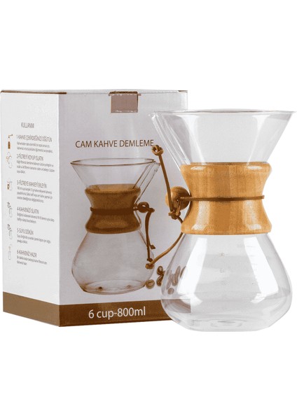 Chemex Kahve Demleme Seti - Cam 6 Fincan