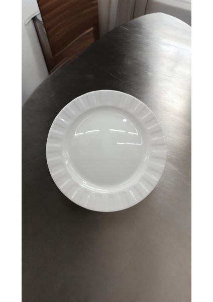 Evmutfak Farika 25 cm 6 Adet Porselen Servis Tabağı Zümrüt Model