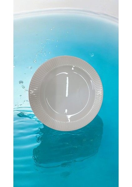 Evmutfak Farika 6 Adet 19 cm Porselen Pasta Tabağı Elif Model