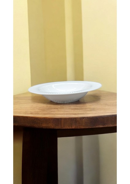 Evmutfak Farika 6 Adet 19 cm Porselen Pasta Tabağı Elif Model