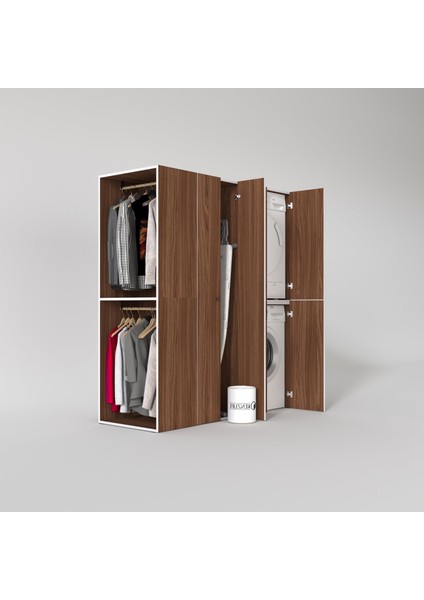 Kenzlife çamaşır-kurutma makinesi dolabı ve giysi dolabı bistami sol cvz 180*160*60 banyo fiyatları