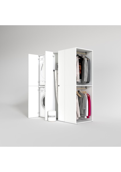 Kenzlife çamaşır-kurutma makinesi dolabı ve giysi dolabı bistami sağ byz 180*160*60 banyo fiyatları