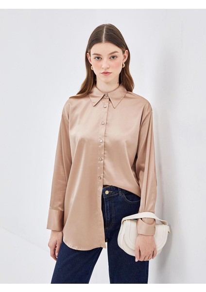 Lcw Modest Saten Kadın Gömlek Tunik