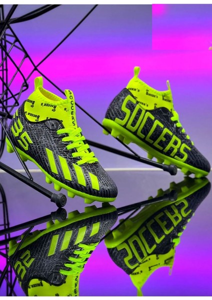 Çocuk Genç Erkek Soccer F35 Dişli Çim Krampon Halısaha Erkek Futbol Ayakkabısı