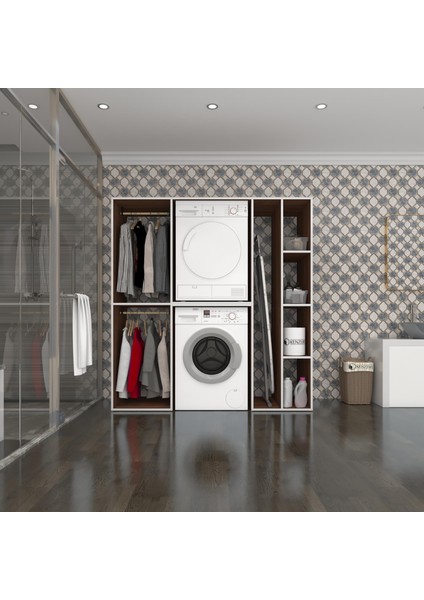 Kenzlife çamaşır-kurutma makinesi dolabı ve giysi dolabı cevheri sağ cvz 180*170*60 banyo