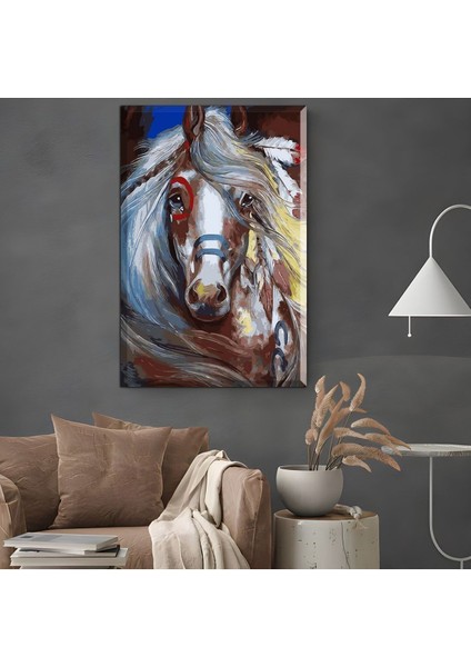 |Şık At Tablosu 56 |Çerçevesiz Kanvas Tablo