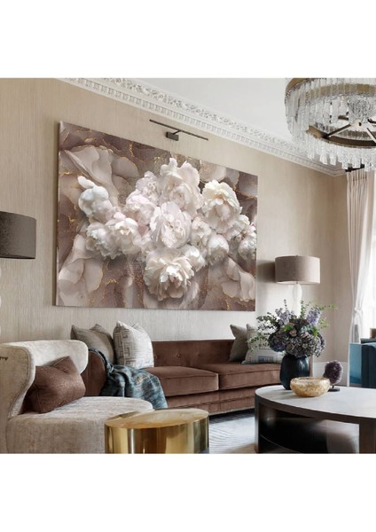 Yağlı Boya Efektli Çiçek Demeti Tablosu Harikabirev