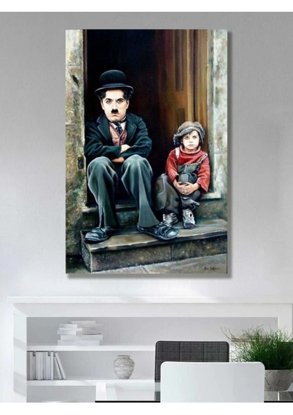 Charlie Chaplin - Kanvas Tablo Salon Oturma Yatak Odası Ofis Antre Cafe Için Duvar Dekoru
