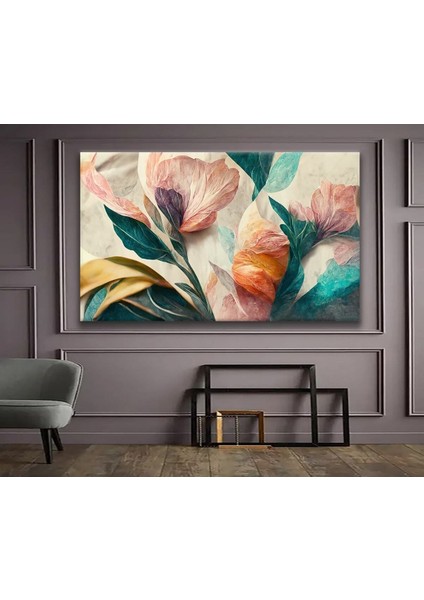 Soyut Tasarım Hanemize Bahar Geldi Kanvas Tablo